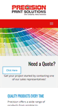 Mobile Screenshot of precisionprintsolutions.com