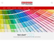 Tablet Screenshot of precisionprintsolutions.com